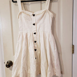 Betsey Johnson Heart Button Party Dress Sweetheart